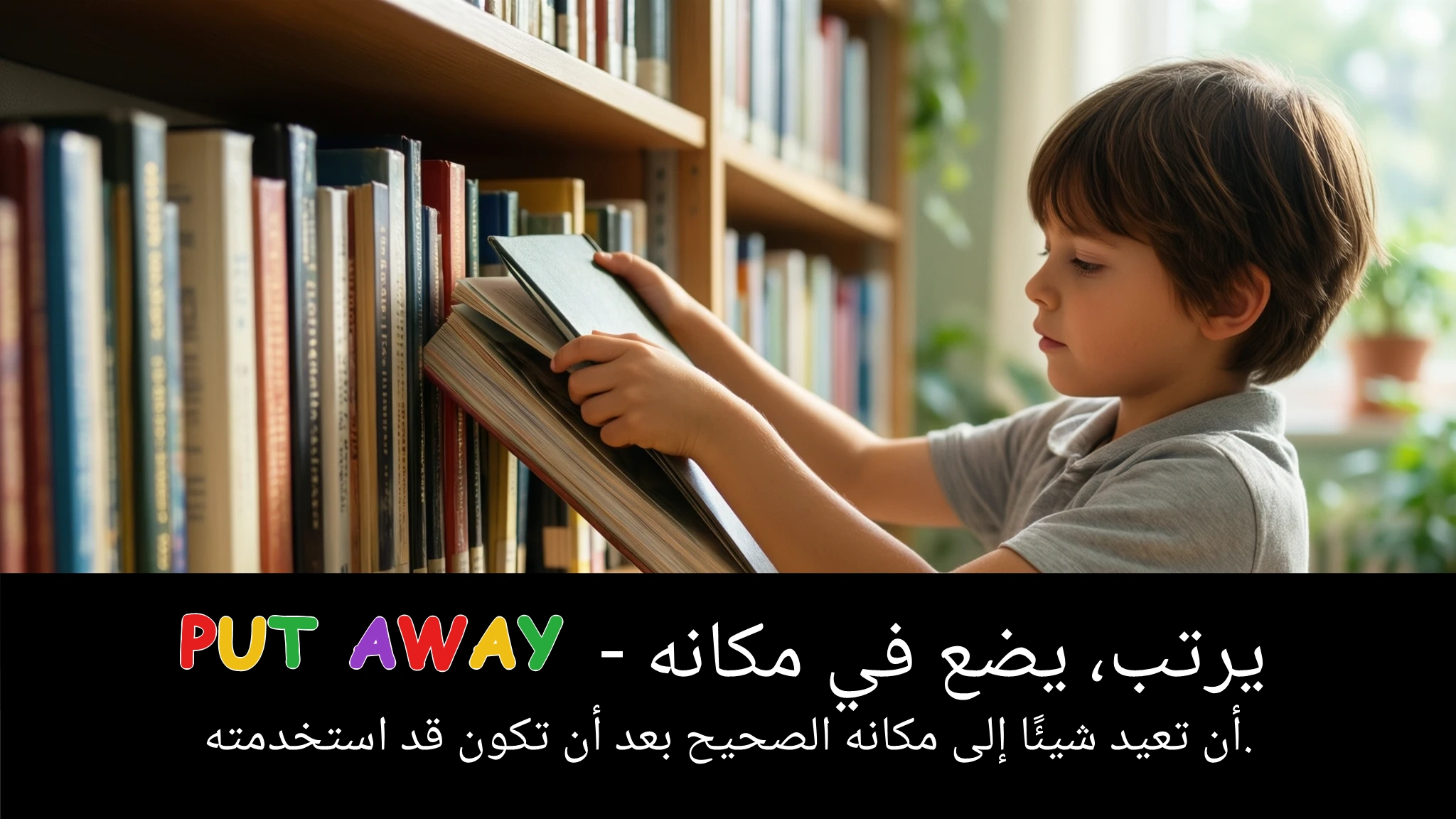 Arabic Illustration for put away